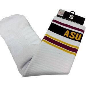 Strideline ARIZONA STATE UNIVERSITY ASU White Crew Socks NEW